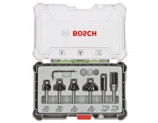 Комплект фрезери за оберфреза Bosch Ø 6 мм, 6 части, за изрязване и оформяне на ръбове, 2 607 017 468 thumbnail image