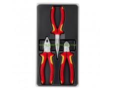 Комплект изолирани клещи 1000V VDE Knipex 00 20 12 3 броя с дължина 160, 180 и 200 мм thumbnail image