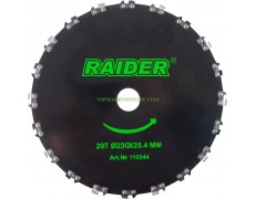 Диск за дърво за моторна коса-тример с 20 зъба Raider 110344 Ø 230x25.4 мм thumbnail image