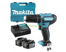 Двускоростен ударен акумулаторен винтоверт Makita HP333DSME с 2 батерии 12 V, 4 Ah, Li-ion, 50 Nm, куфар и зарядно устройство thumbnail image