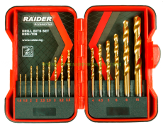 Комплект свредла за метал Raider 157789 Ø 1.5-10 мм HSS+TIN thumbnail image