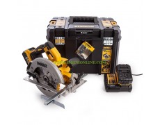 Ръчен безчетков акумулаторен циркуляр DeWALT DCS570P2 18 V, 5.0 Ah, Li-Ion, Ø 184 мм в куфар thumbnail image