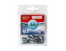 Комплект стоманени нит гайки Novus 045-0044 10 бр., Ø 6 мм, M4х10.5 мм, S6 thumbnail image