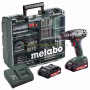 Акумулаторен винтоверт Metabo BS 18 SET, 18 V, 2 Ah, Li-ion, 48 Nm