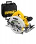 Ръчен циркуляр в куфар DeWALT DWE575K с мощност 1600 W, диаметър 190 мм