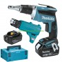 Безчетков акумулаторен винтоверт за гипсокартон Makita DFS452RYE 18 V, 5 Ah, 5 мм 