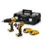 Комплект акумулаторни инструменти DeWALT DCK2060D2T (DCD778, DCF787) с 2 батерии 18 V, 2.0 Ah, Li-Ion и зарядно в куфар